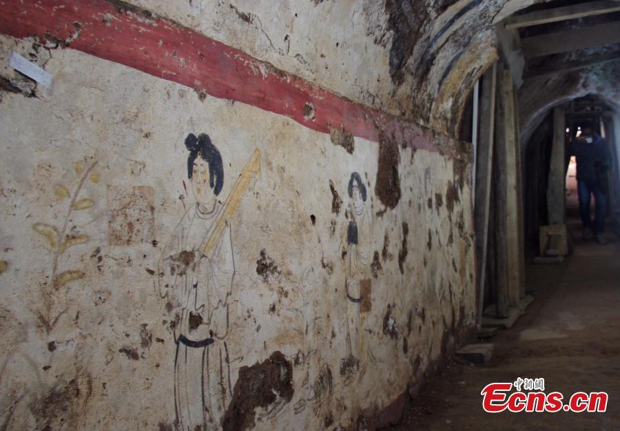Earliest landscape mural of Tang Dynasty unearthed