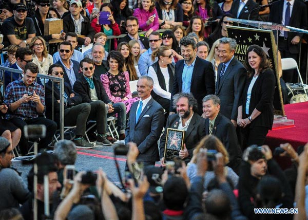 Peter Jackson honored with star on Hollywood Walk of Fame