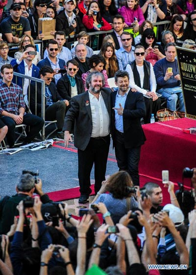 Peter Jackson honored with star on Hollywood Walk of Fame
