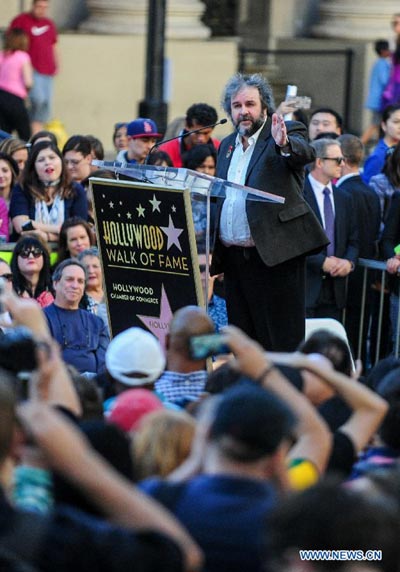 Peter Jackson honored with star on Hollywood Walk of Fame