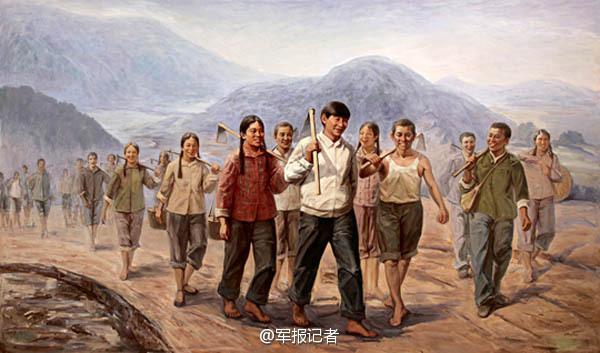 Oil paintings depict Chinese president's endeavors