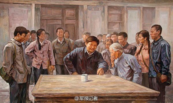 Oil paintings depict Chinese president's endeavors