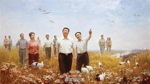 Oil paintings depict Chinese president's endeavors