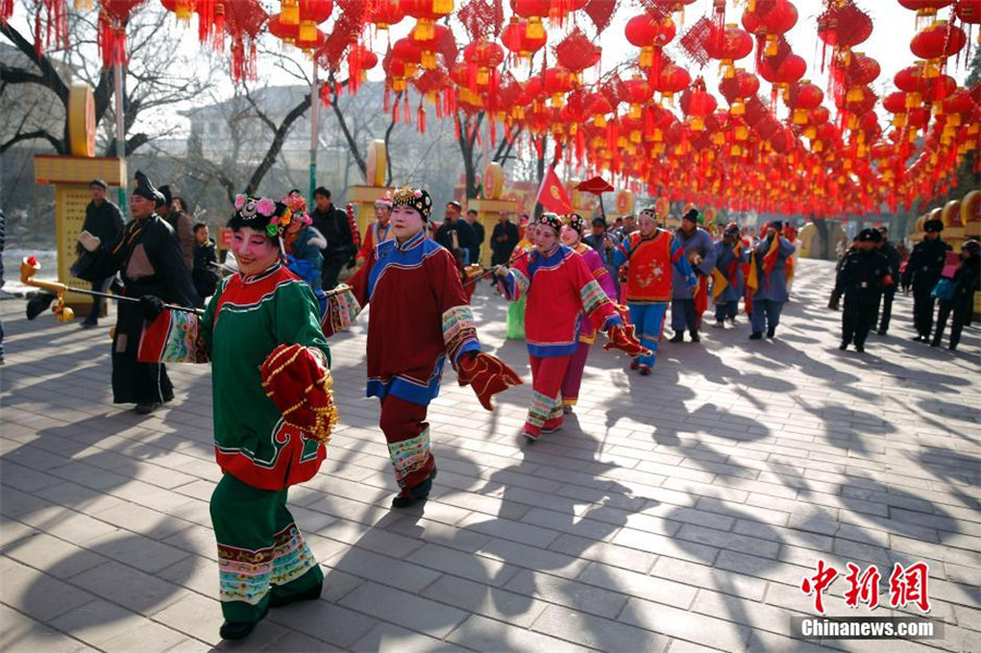 Badachu temple fair rehearsal to celebrate Spring Festival