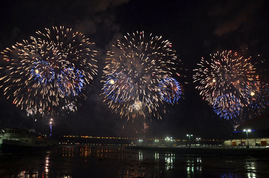 Spring Festival fireworks in New York City