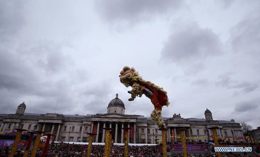 People celebrate Chinese Lunar New Year in Britain