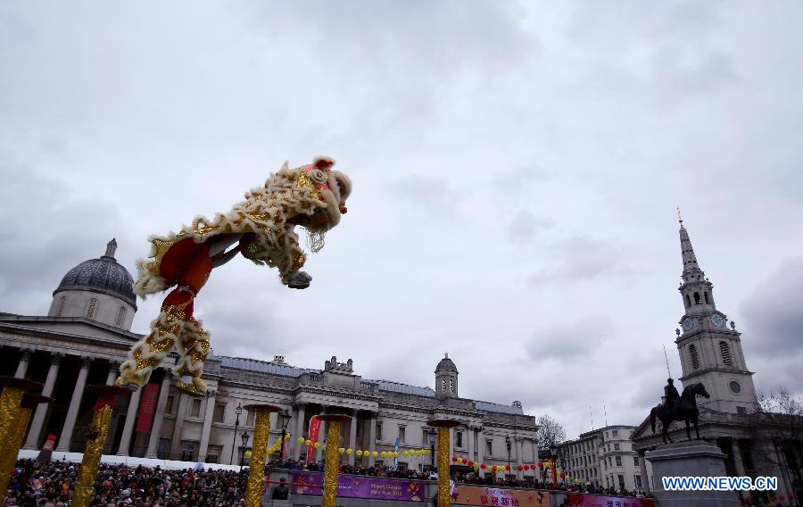 People celebrate Chinese Lunar New Year in Britain