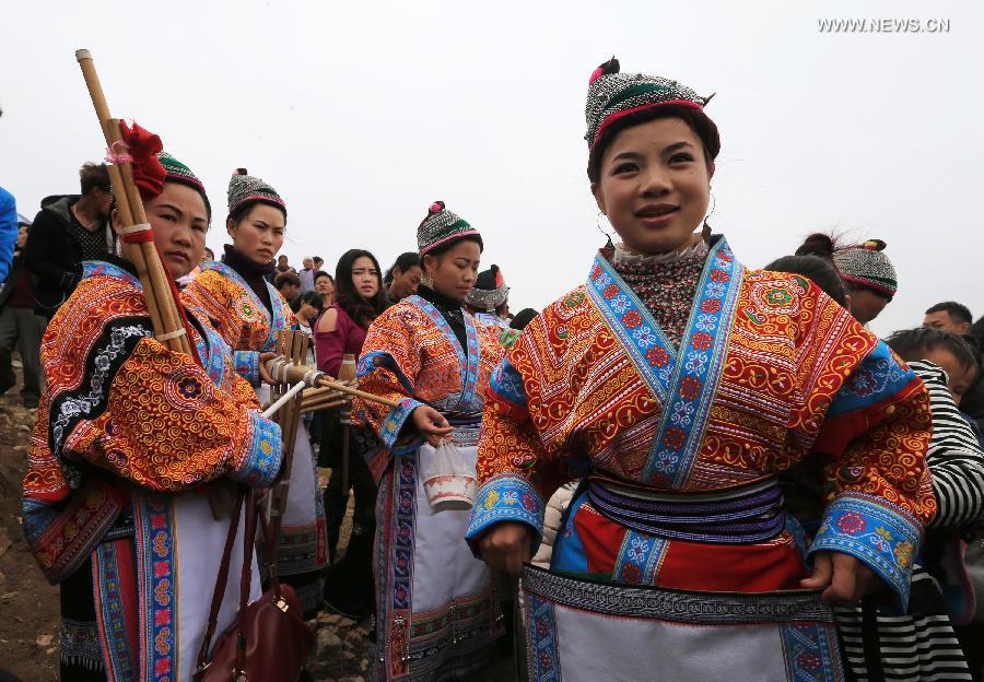 Miao people celebrate New Year in Anshun City, SW China