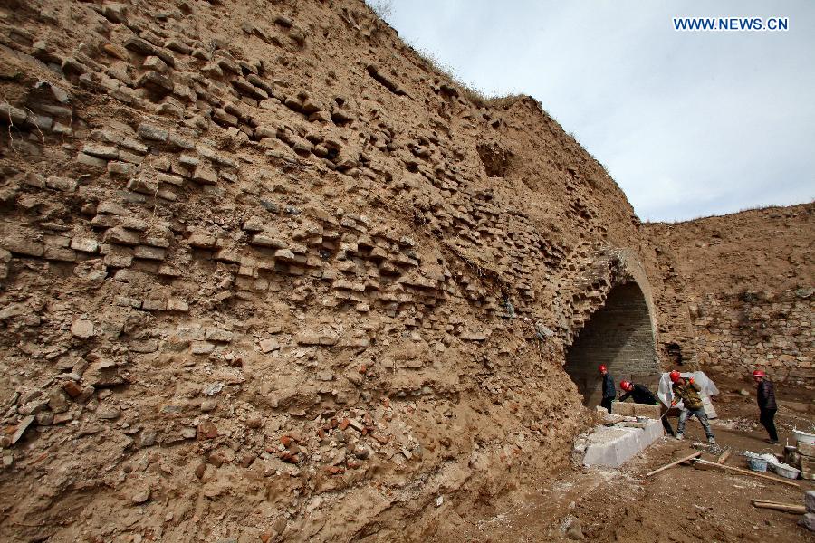 Military castle of Ming Dynasty under restoration