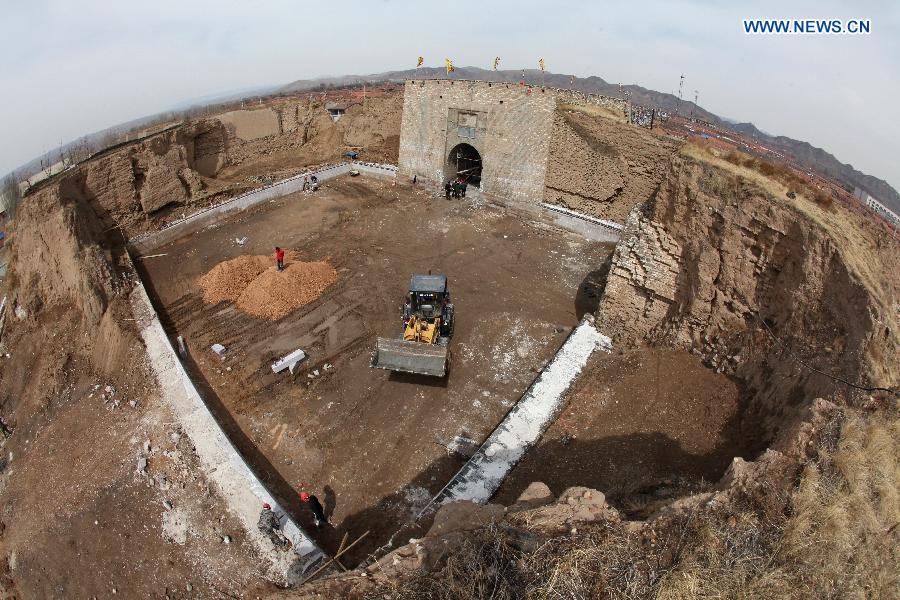 Military castle of Ming Dynasty under restoration