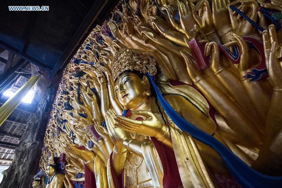 Restored Thousand-hand Bodhisattva to reopen next month
