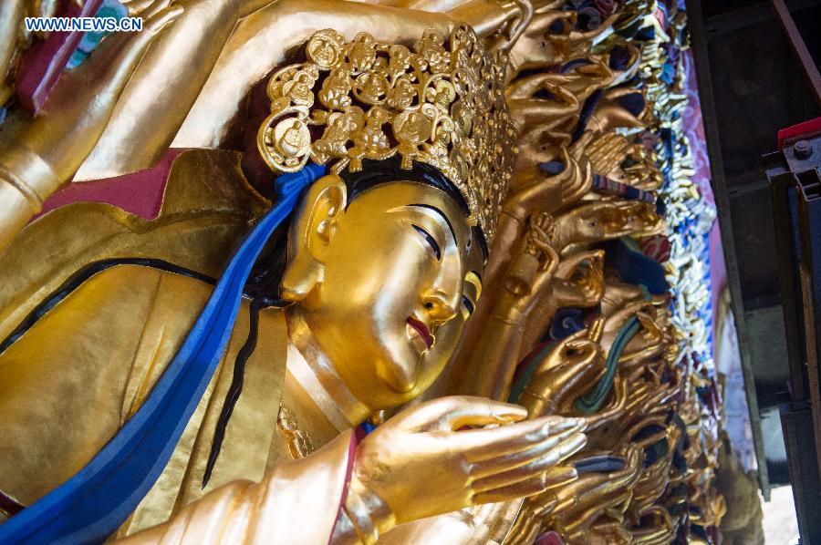 Restored Thousand-hand Bodhisattva to reopen next month