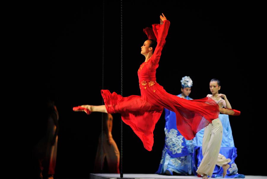Chinese ballet performers dance at Lincoln Center in NY