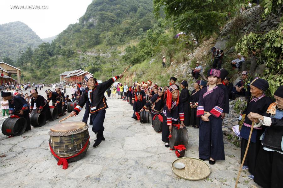 Yao people celebrate Danu Festival in S China