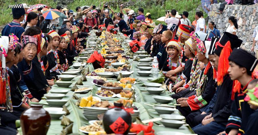 Yao people celebrate Danu Festival in S China