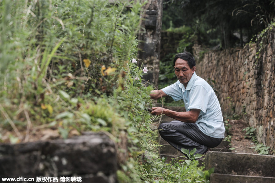 Last grave-keeper at Tangya Tusi site