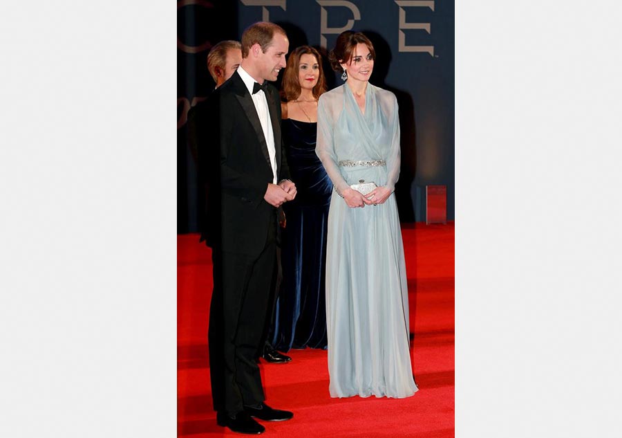 UK's Catherine attends premiere of <EM>Spectre</EM>