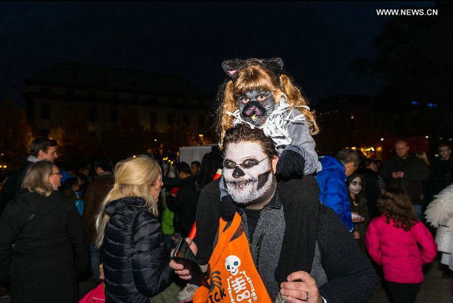 Halloween parade held in Stockholm