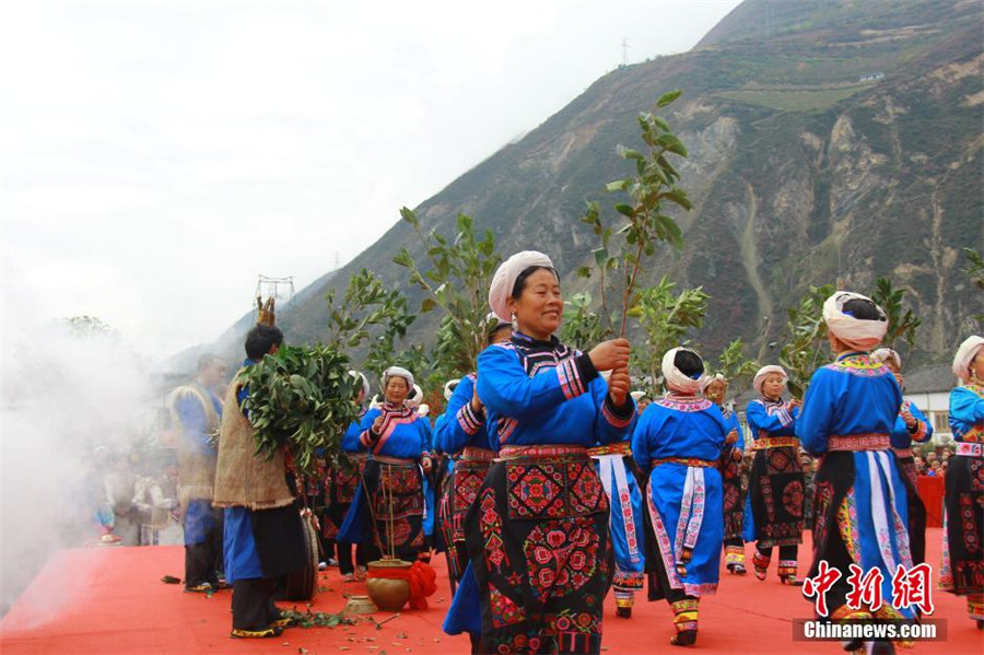 Qiang ethnic group celebrates New Year in SW China’s Sichuan