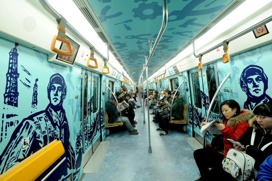 Subway train in Shenyang brings back historic memories
