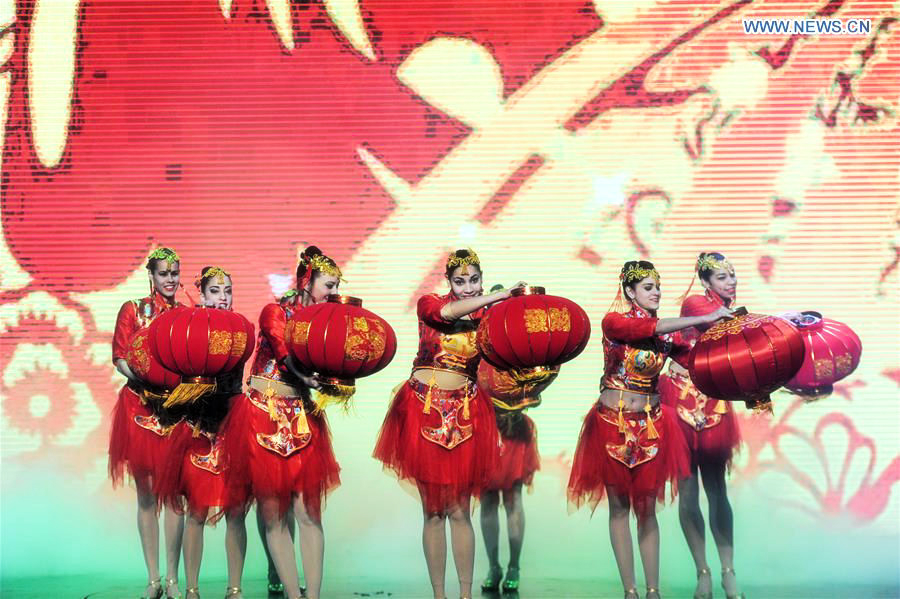 Cuban dancers perform Chinese rural folk dance in Harbin