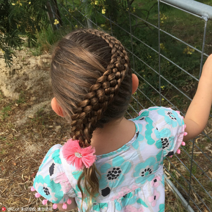 Fancy hair braids on little girl amaze social media