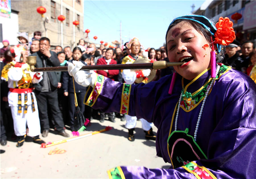 Shehuo performance showcases folk culture in Shanxi