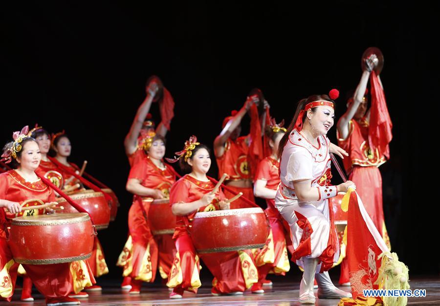 Drum and gong tournament held in China's Shanxi