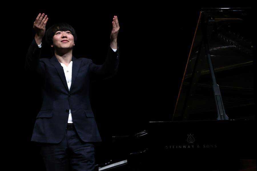 Chinese pianist Lang Lang performs at Old Opera House in Frankfurt, Germany