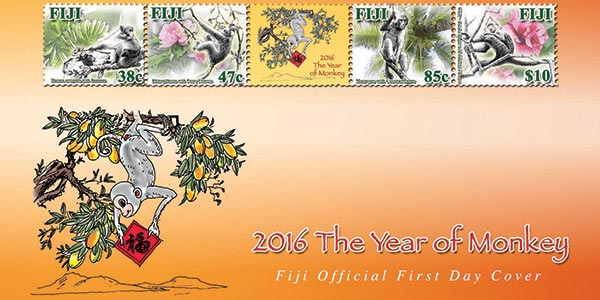 Monkey stamps issued in Fiji