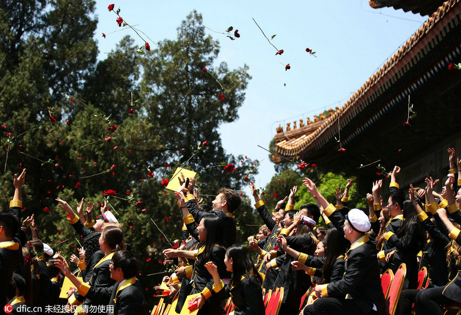 Graduation ceremony in Confucius Temple