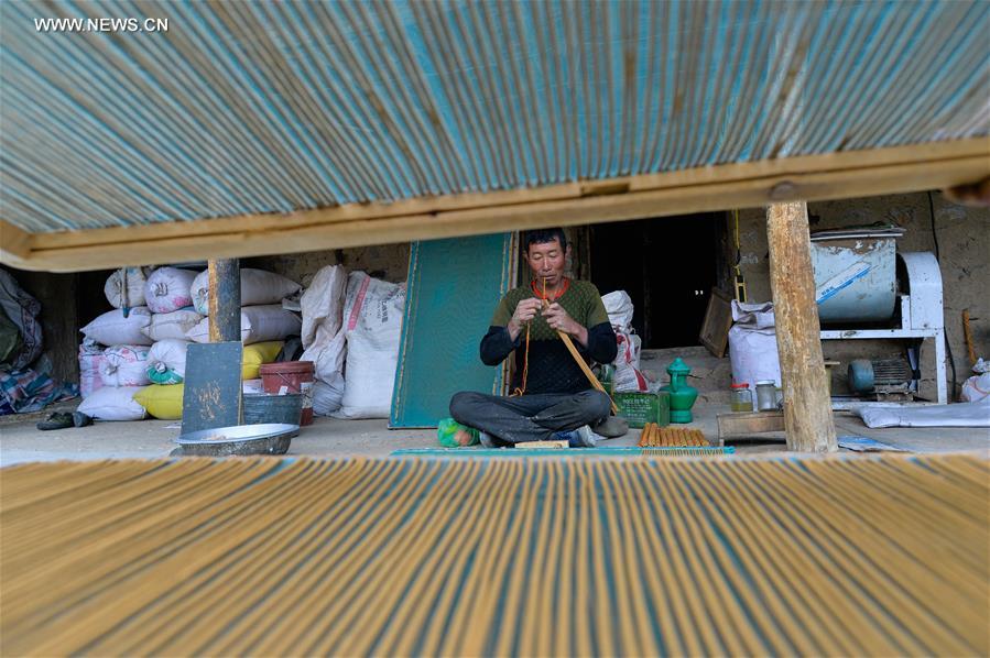 Traditional incense production in Nyemo county, China's Tibet