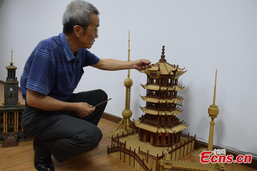 75-year-old builds new world with chopsticks and toothpicks