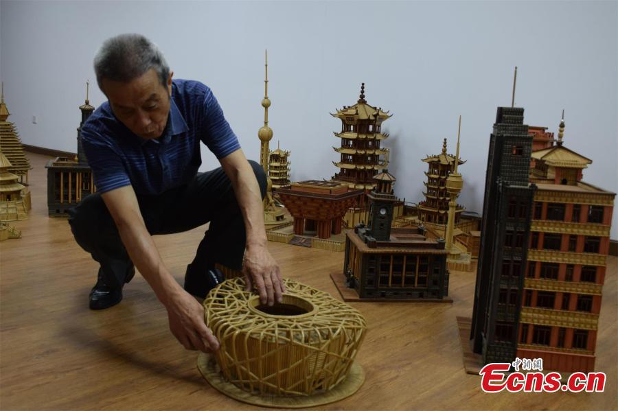 75-year-old builds new world with chopsticks and toothpicks