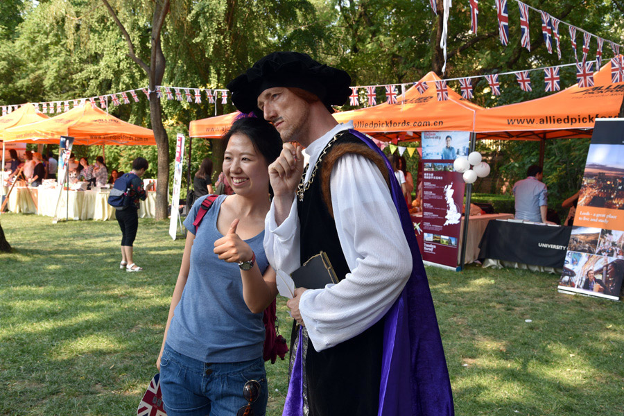 Enjoying a British-style party at its Open Day