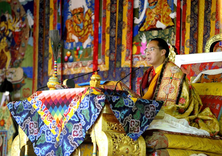 11th Panchen Lama attends religion activity in China's Tibet