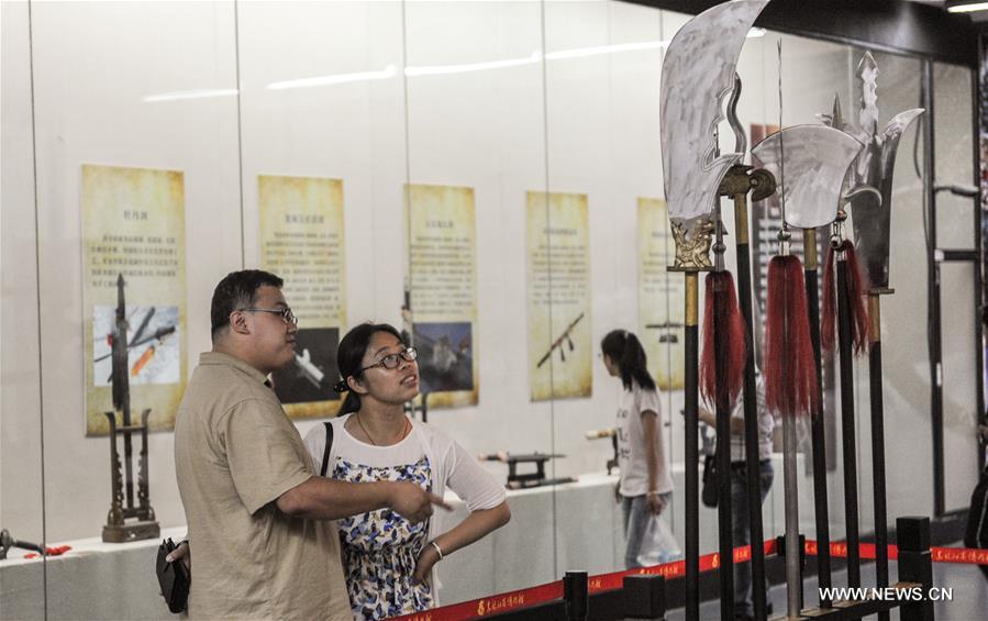 Traditional antique weapons exhibited in NE China