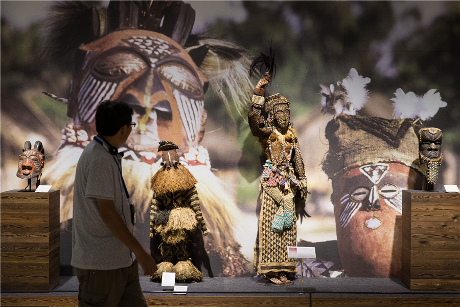 Exhibition of African masks held in E China