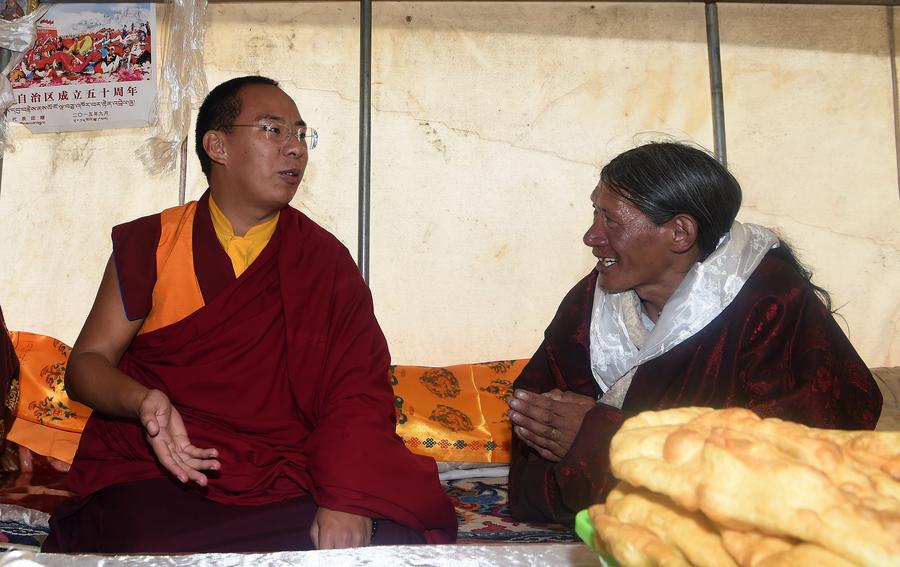 11th Panchen Lama visits Nagqu in China's Tibet