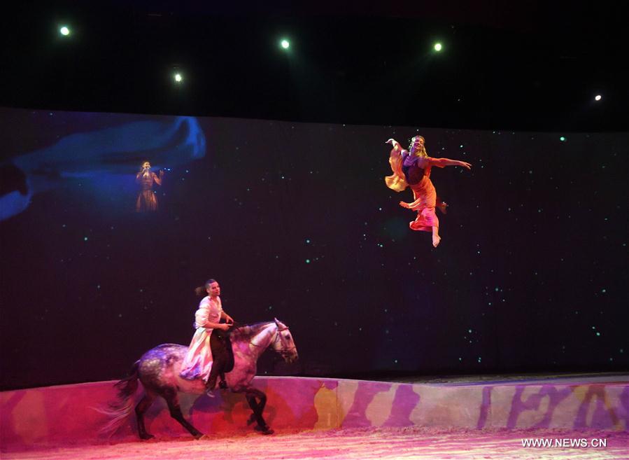 Cavalia show held in Chaoyang Park in Beijing