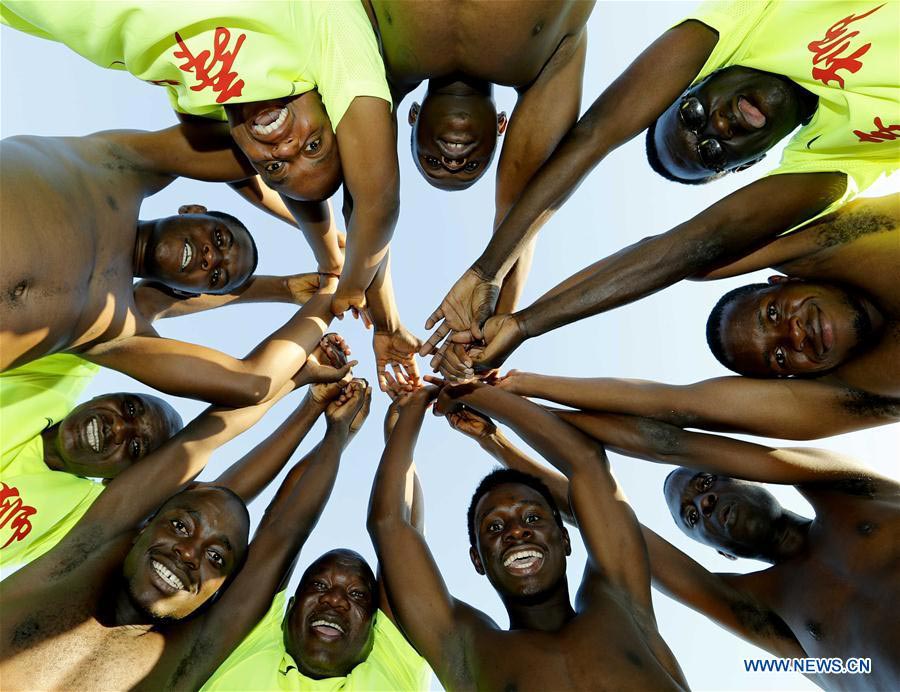 African trainees learn lion dance in NE China's Dalian