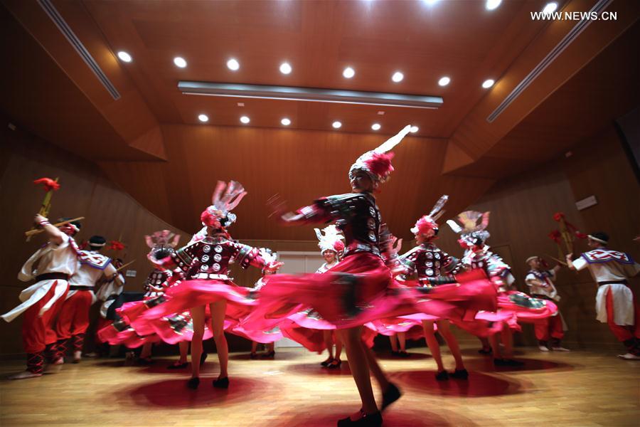 Chinese artists perform during Tocati Int'l Street Games Festival in Italy