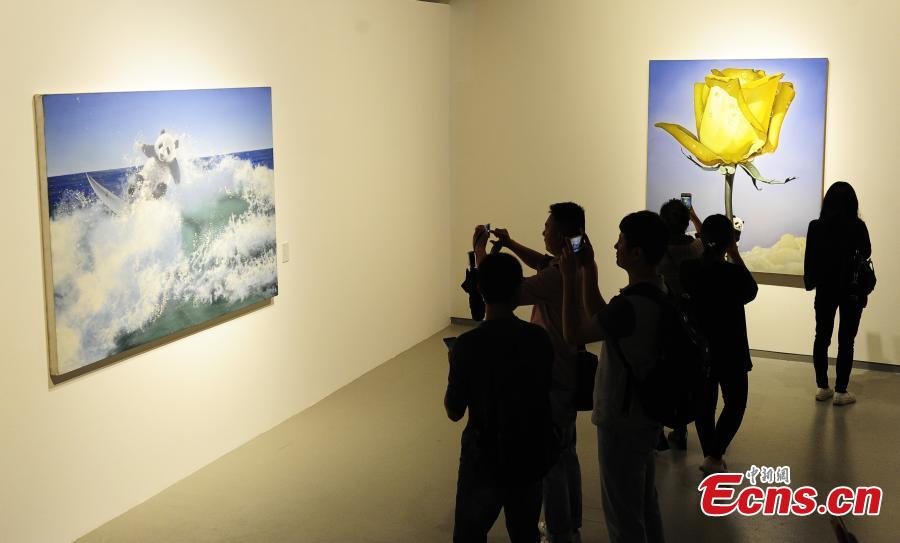 Panda art exhibition kicks off in Chengdu