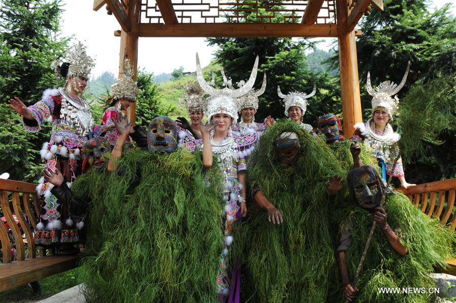 Miao ethnic group celebrate local festival in S China