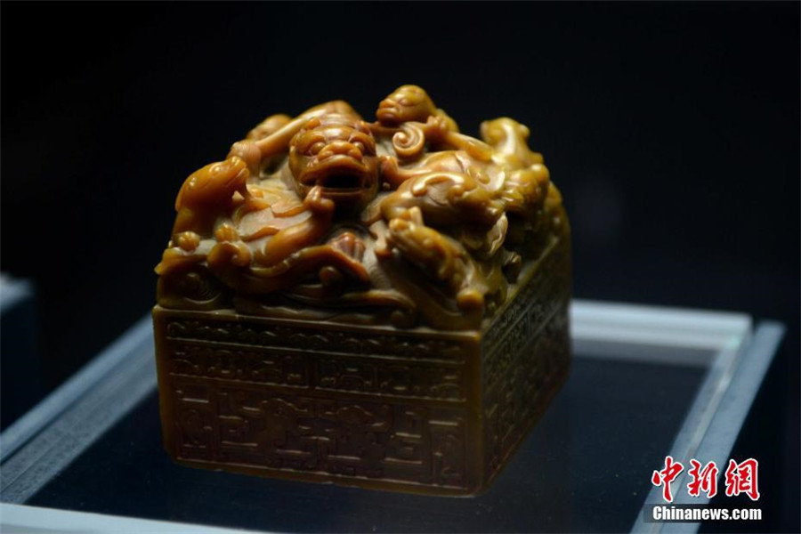 Imperial jade seals of Qing Dynasty on display in SE China's Fujian