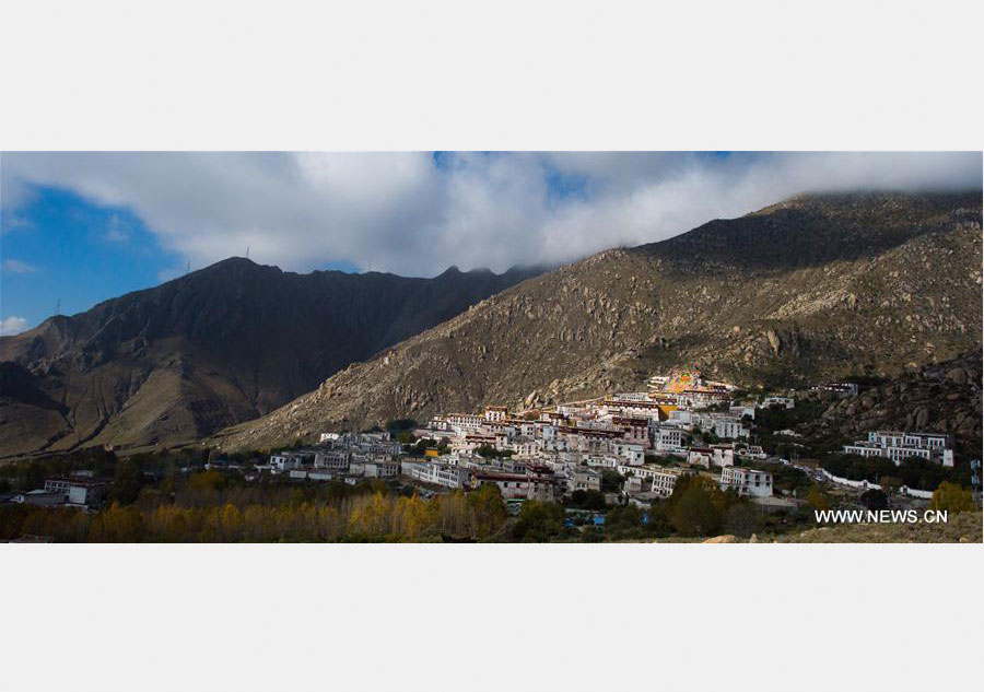 Thangka painting exhibited in Tibet to mark monastery's founding anniversary