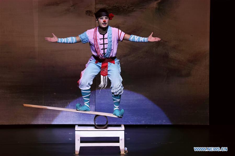 Chinese acrobats perform in Chicago