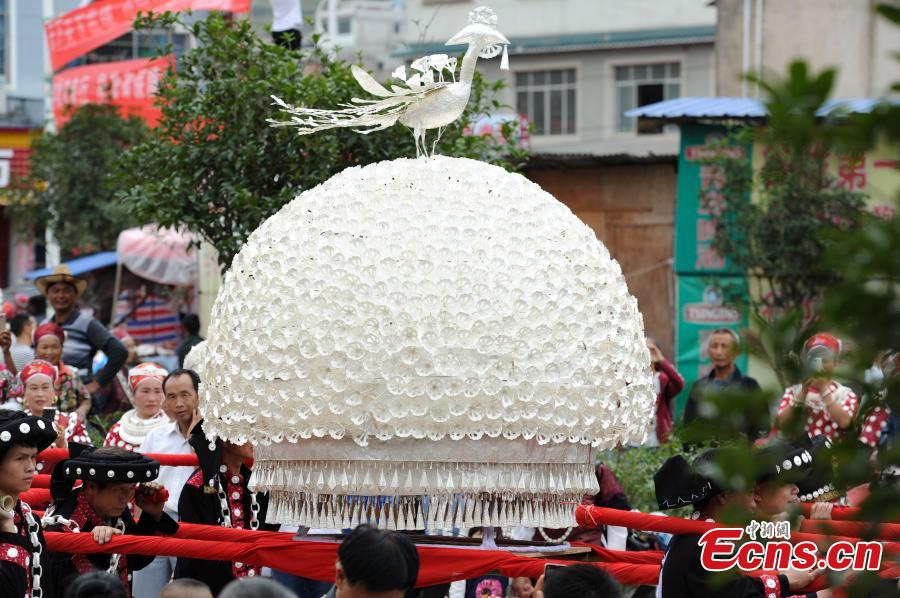 100kg silver hat for Miao folk festival