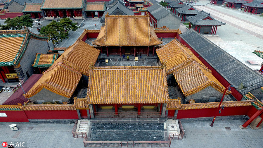 Aerial photos reveal Shenyang Imperial Palace after renovation