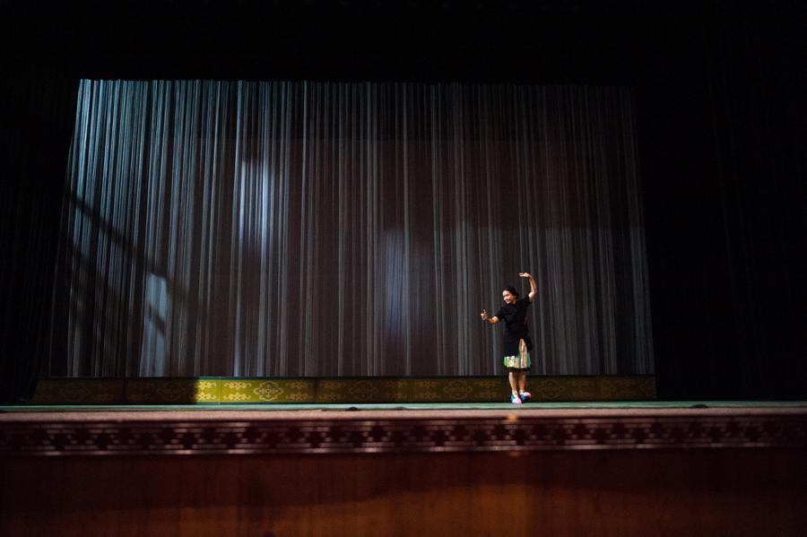 Actors perform traditional local opera 'Sixian' in Hebei